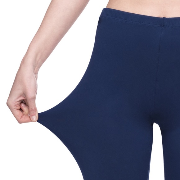 Navy Cotton Leggings - Picture 3 of 4